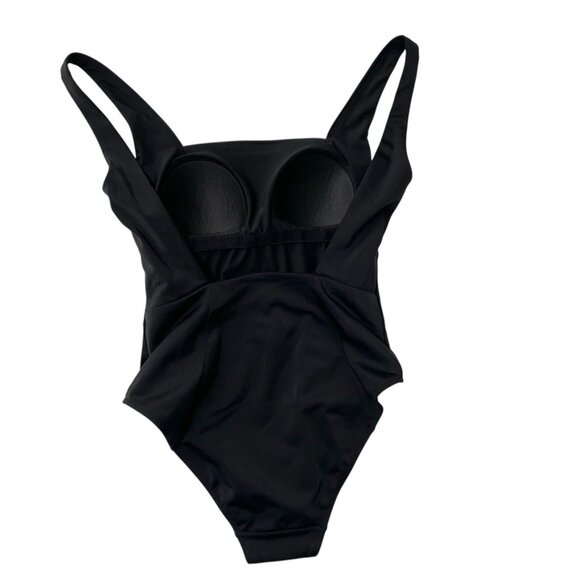 BODEN Square Neck One Piece Bathing Suit Swimsuit Classic Black size 4 - Picture 4 of 7